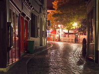 Франция, Париж, ночь, фонари, улица