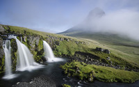 Исландия, водопад, радуга,  красота, обои