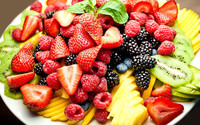клубника, киви, ягоды, фрукты